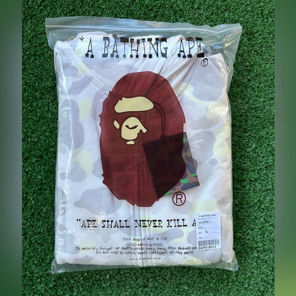 Bape Double Hoodie Space Camo Shark Full Zip - Picture 1 of 14